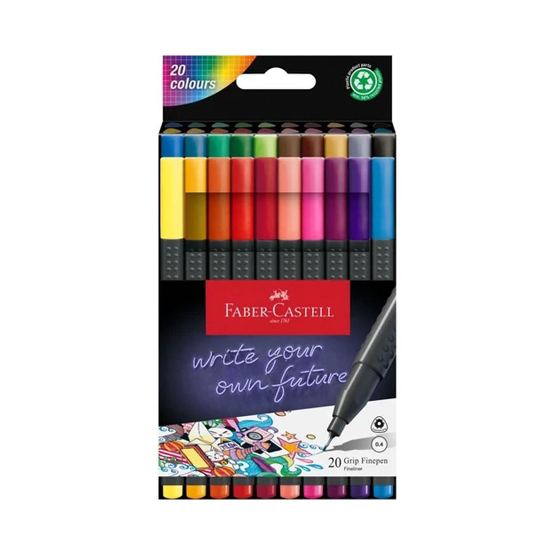 Grip Finepen Colouring Pens - Pastel and Neon / 30 - Multicolour - Image 1