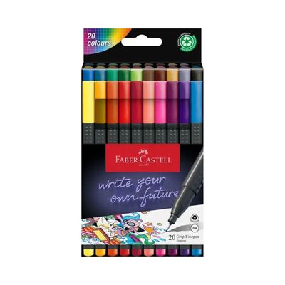 Grip Finepen Colouring Pens - Pastel and Neon / 30 - Multicolour