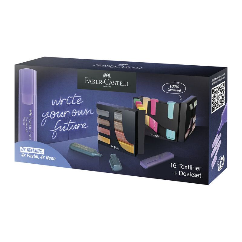 Faber-Castell 254603 marker 16 pc(s) Chisel tip Metallic. Multicolour. - Image 1