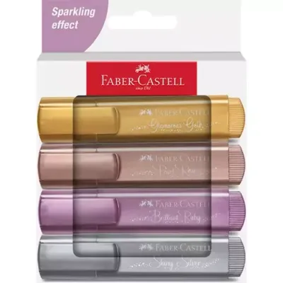 Faber-Castell Textliner 46 Metallic marker 4 pc(s) Gold Purple Rose Silver - Thumbnail 2