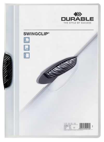 Durable Swingclip report cover Black