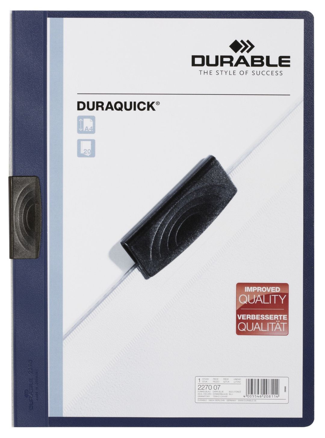 Durable 227007 report cover Polypropylene (PP) Navy - Image 1