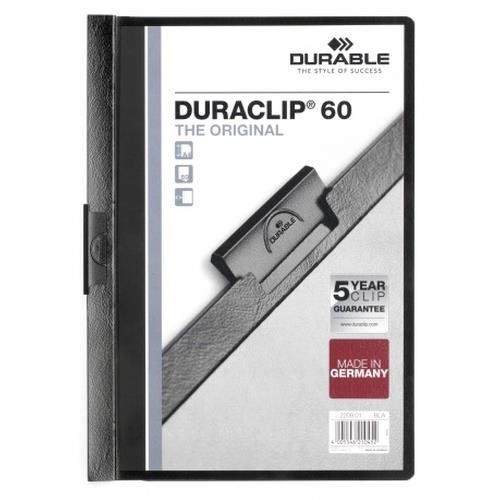 Durable Duraclip 60 report cover PVC Black. Transparent - Image 1