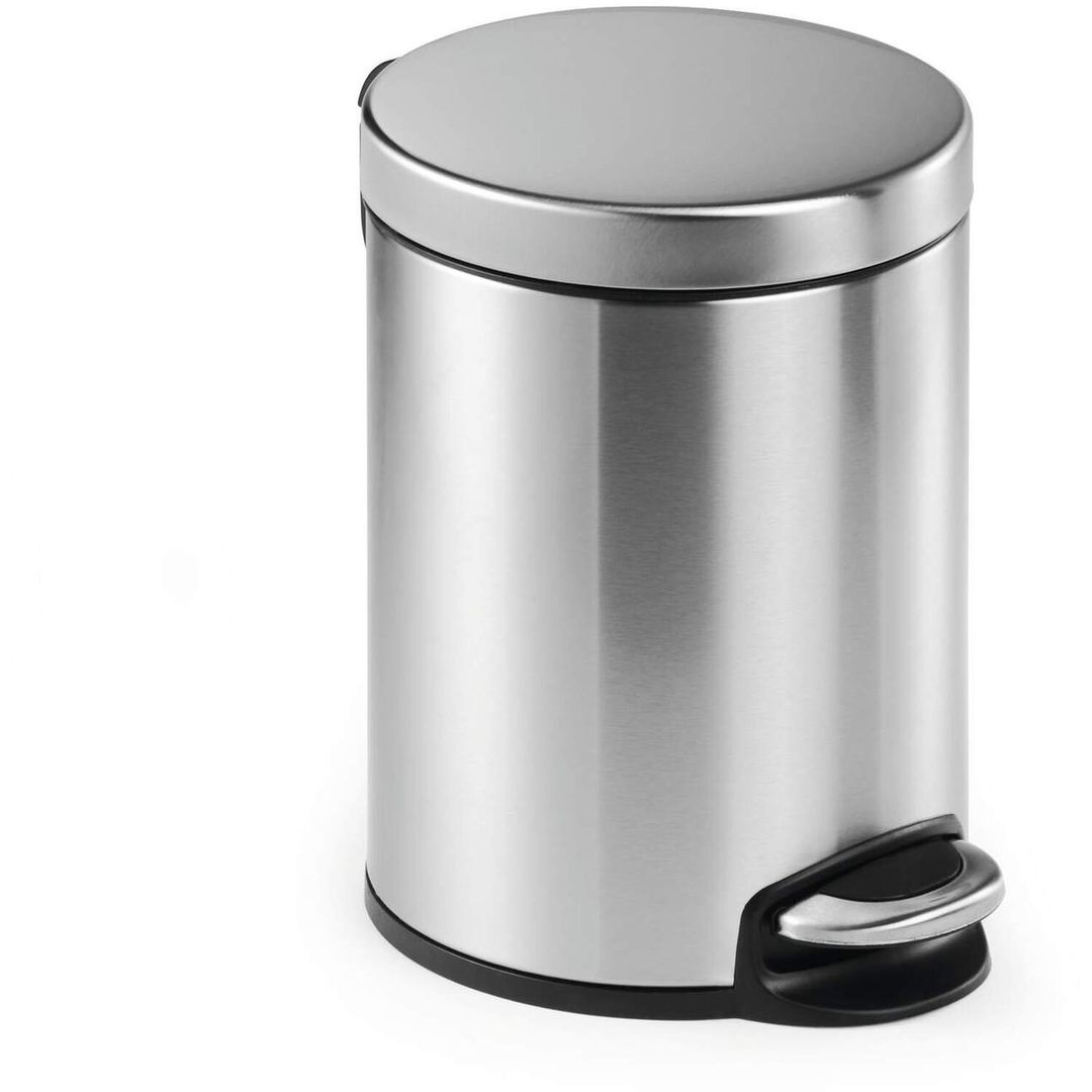 Durable Pedal Bin Round - Silver / 5l - Image 1