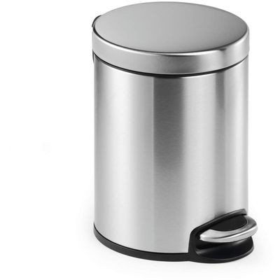 Durable Pedal Bin Round - Silver / 5l