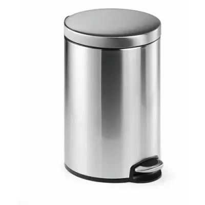 Durable Pedal bin stainless steel 12L round - Thumbnail 2