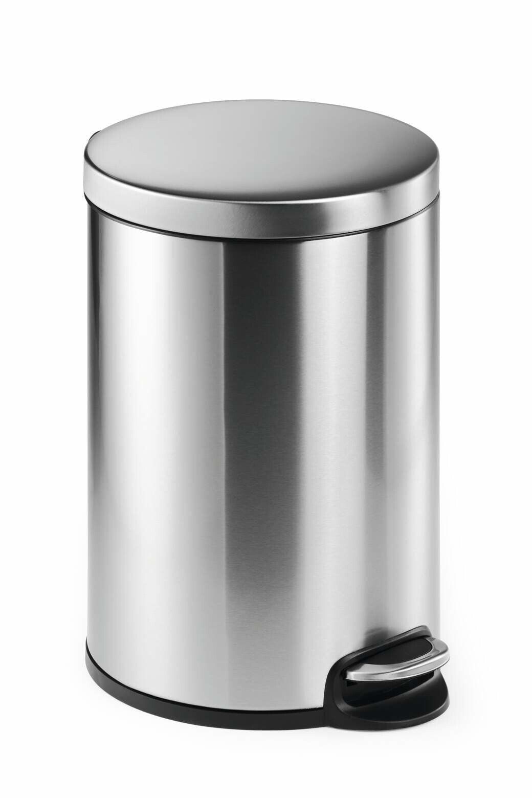 Durable Pedal bin stainless steel 20L round - Image 1