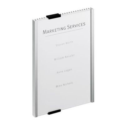 Durable Info Sign Acrylic. Aluminium Silver