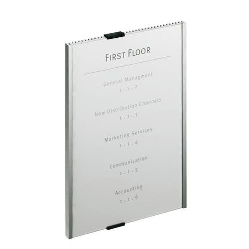Durable Info Sign Acrylic. Aluminium Silver - Image 1
