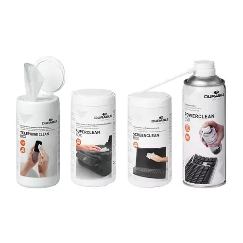 Durable SOHO Tech Cleaning Kit with Non-Flammable Air Duster and Biodegradable Wipes - 585100 - Image 1