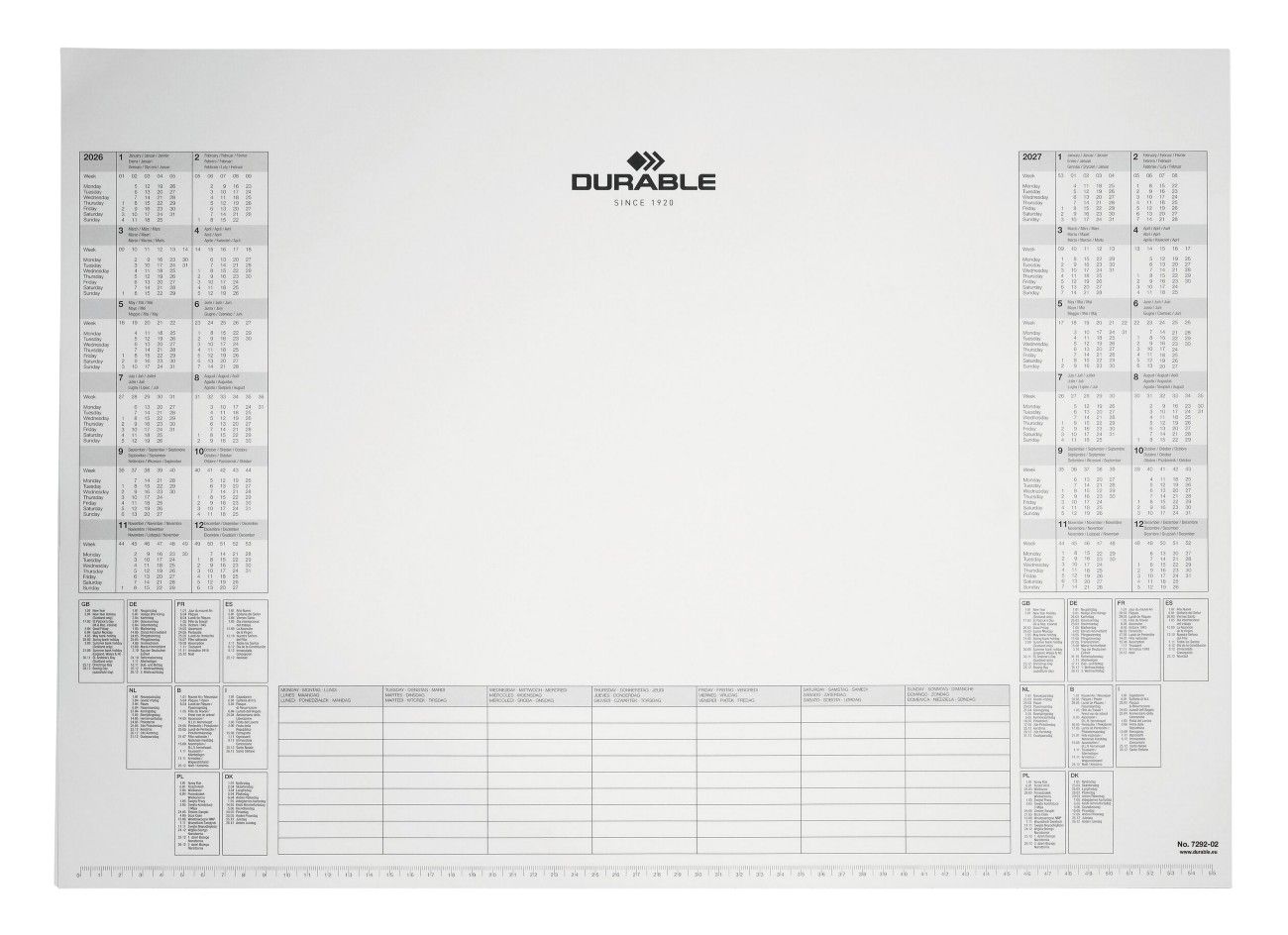 Durable 7292-02 calendar Table - Image 1