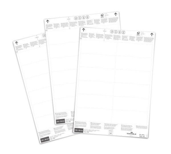Durable 102202 self-adhesive label Rectangle White 240 pc(s) - Image 1