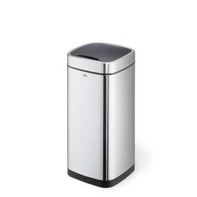 Durable NO TOUCH 35L Rectangular Stainless steel Black, Silver