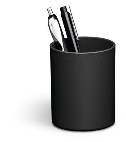 Durable ECO pen/pencil holder Recycled plastic Black - Image 1