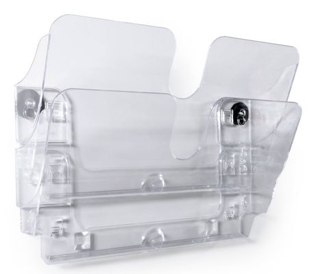 Durable Flexiplus literature rack 2 shelves Transparent - Thumbnail 2