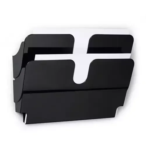 Durable Flexiplus literature rack 2 shelves Black - Image 1