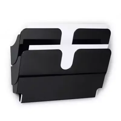 Durable Flexiplus literature rack 2 shelves Black