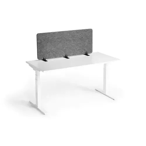 Durable EFFECT Foldable Felt Desk Divider 60% Recycled W1200 x H500mm Charcoal Grey - 313458 - Image 1
