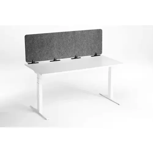 Durable EFFECT Foldable Felt Desk Divider 60% Recycled W1600 x H500mm Charcoal Grey - 313558 - Image 1