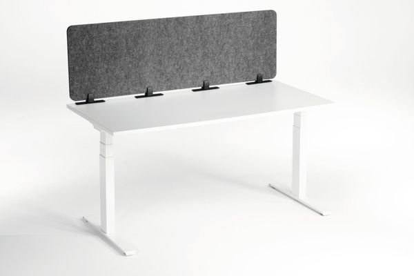 Durable EFFECT Foldable Felt Desk Divider 60% Recycled W1600 x H500mm Charcoal Grey - 313558 - Thumbnail 2