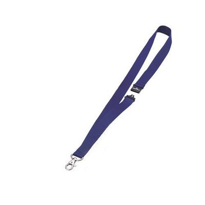Durable Textile Badge Necklace/Lanyard 20 with Safety Release dark blu