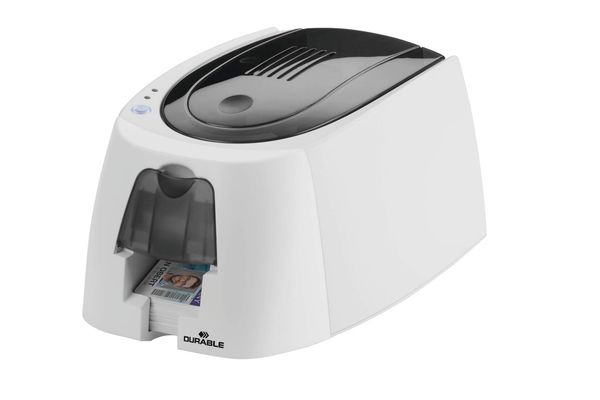 Durable DURACARD ID 300 ID Name Badge Card Printer with Ribbon and 100 Cards 891065