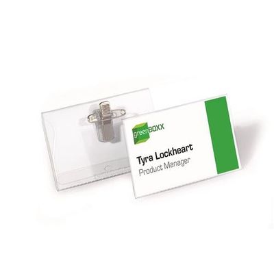 Durable PVC Combi Clip Name Badge