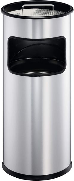 Durable 333023 trash can 17 L Round Metal Silver - Thumbnail 2