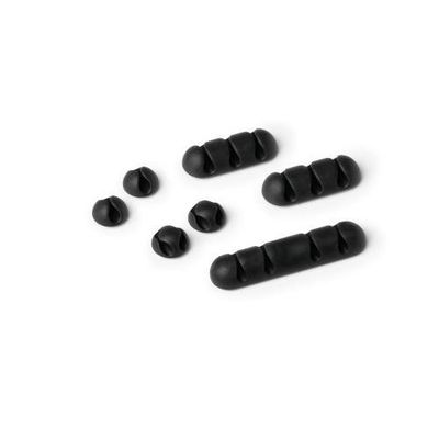 Durable Cavoline Clip Mix Desk Cable holder Black
