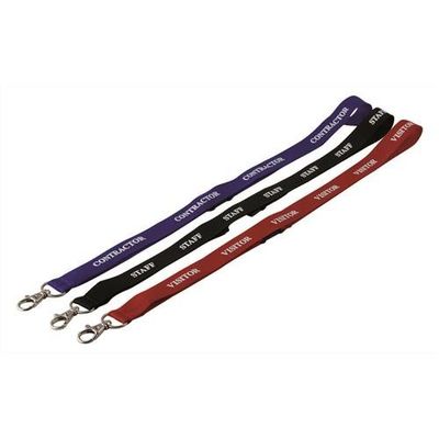 Durable Visitor Lanyard Red