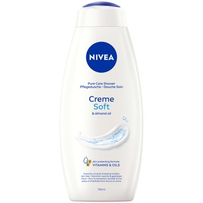 Nivea Pure Soft Care Shower Creme - White