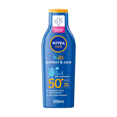 NIVEA SUN Kids Protect & Care Sun Lotion SPF 50+ 200ml - Thumbnail 2
