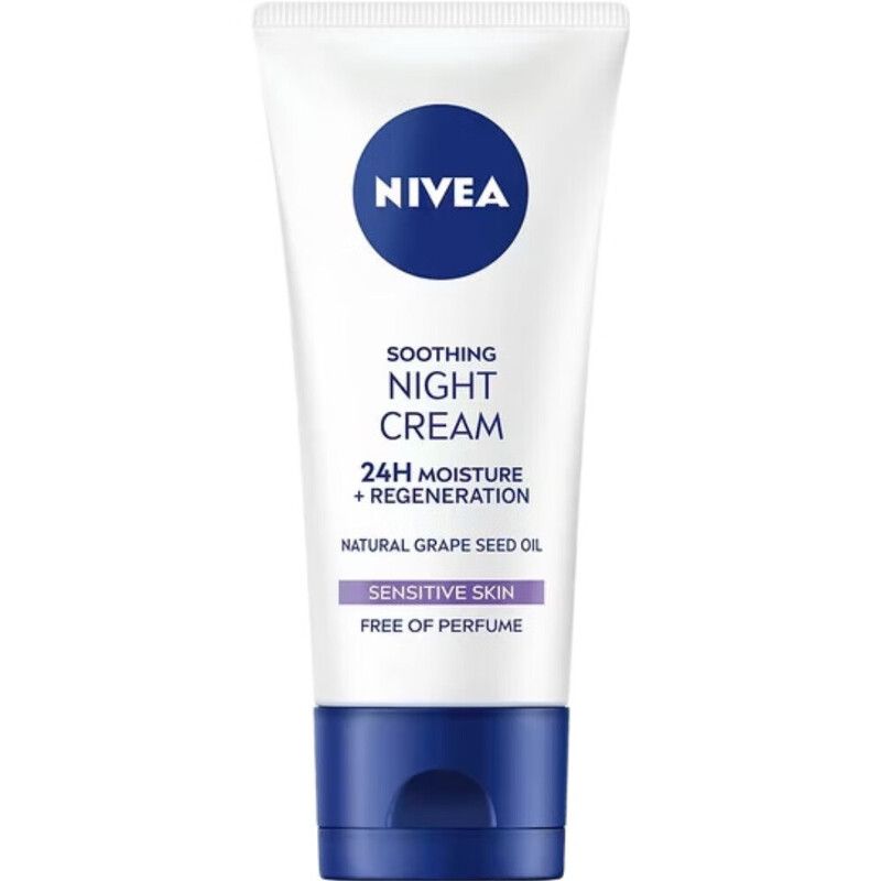 Nivea Sensitive Skin Soothing Night Cream 50ml - White - Image 1
