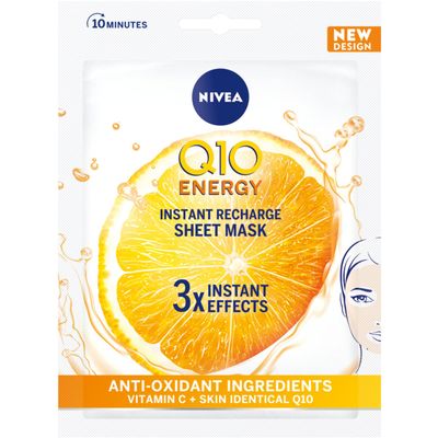 Nivea Q10 Energy Instant Recharge Sheet Mask - White