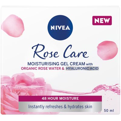 Nivea Rose Care Moisturising Gel Cream with Rose Water and Hyaluronic Acid 50ml