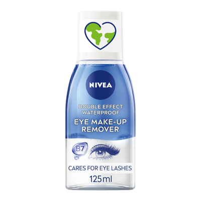 Nivea Double Effect Eye Make Up Remover 125ml - Blue - Thumbnail 2