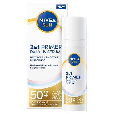 Nivea UV Face Specialist 2in1 Primer Daily UV Serum SPF50+ 40ml in Clear - Thumbnail 2