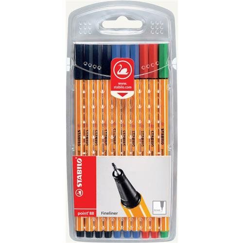 STABILO point 88 fineliner Black. Blue. Green. Red 10 pc(s) - Image 1