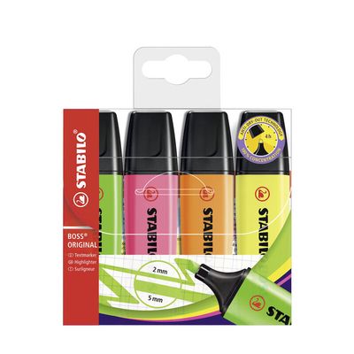 Pack of Four Stabilo Boss Original Highlighters