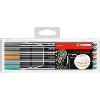 STABILO 6806/8-11-01 felt pen Medium Copper. Gold. Metallic blue. Meta