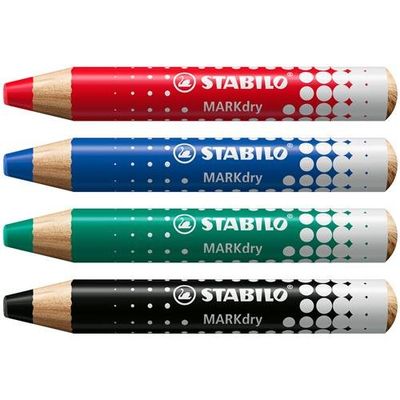 Stabilo MARKDRY PCL X4 AST +SHP/CLTH