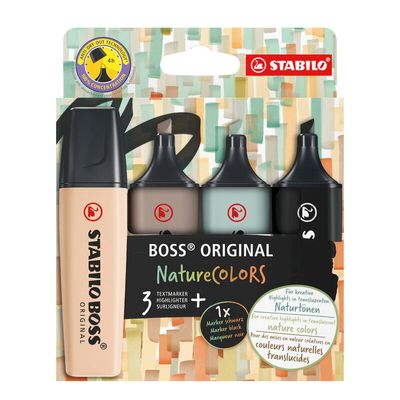 STABILO BOSS ORIGINAL NatureColors marker 4 pc(s) Chisel tip Beige. Bl