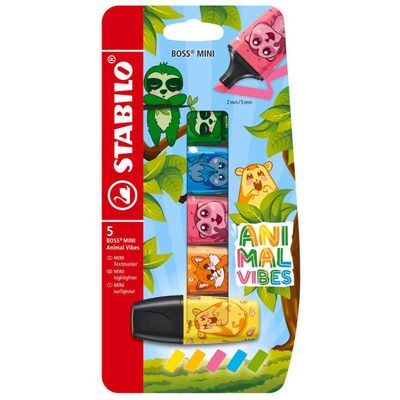 Boss Mini Animal Vibes Highlighters - 5 - Multicolour - Thumbnail 2