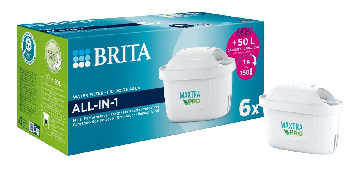 BRITA MAXTRA PRO 1053089 Water Filter Cartridge - Pack of 6 - Image 1