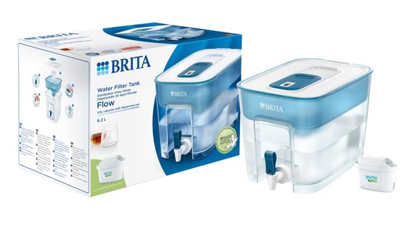 Brita Flow 8.2L Water Filter Tank Including 1 Maxtra Pro Cartridge - Blue