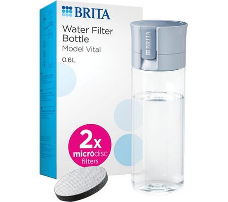 Vital Water Filter Bottle With 2 Microdisc Filters - Light blue