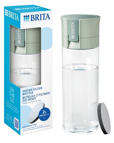Vital Water Filter Bottle With 2 Microdisc Filters - Light green