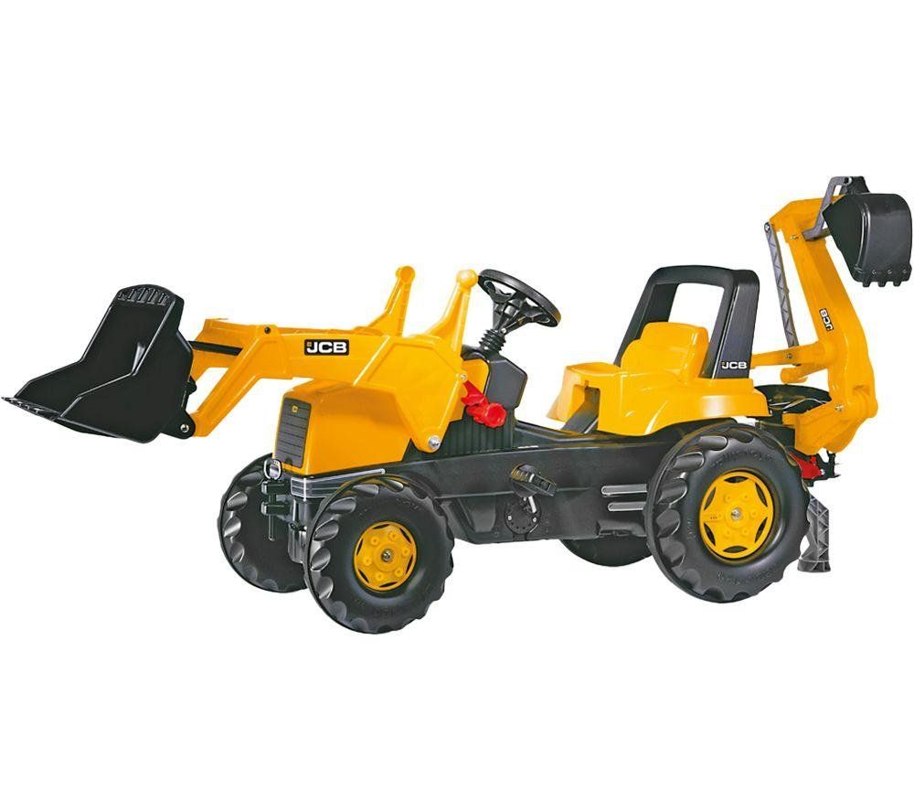 JCB Tractor With Loader and Rear Excavator - Yellow - Image 1