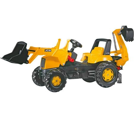 JCB Tractor With Loader and Rear Excavator - Yellow