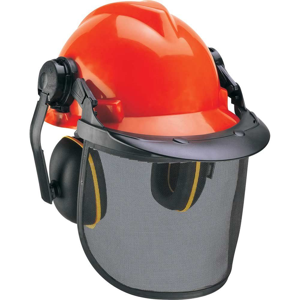 Einhell Chainsaw Helmet and Mesh Face Visor - Image 1